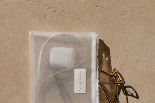 White Small Meshie Pouch