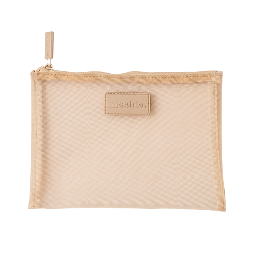 Beige Small Meshie Pouch