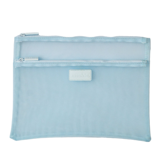 Blue Dual Pocket Meshie Pouch