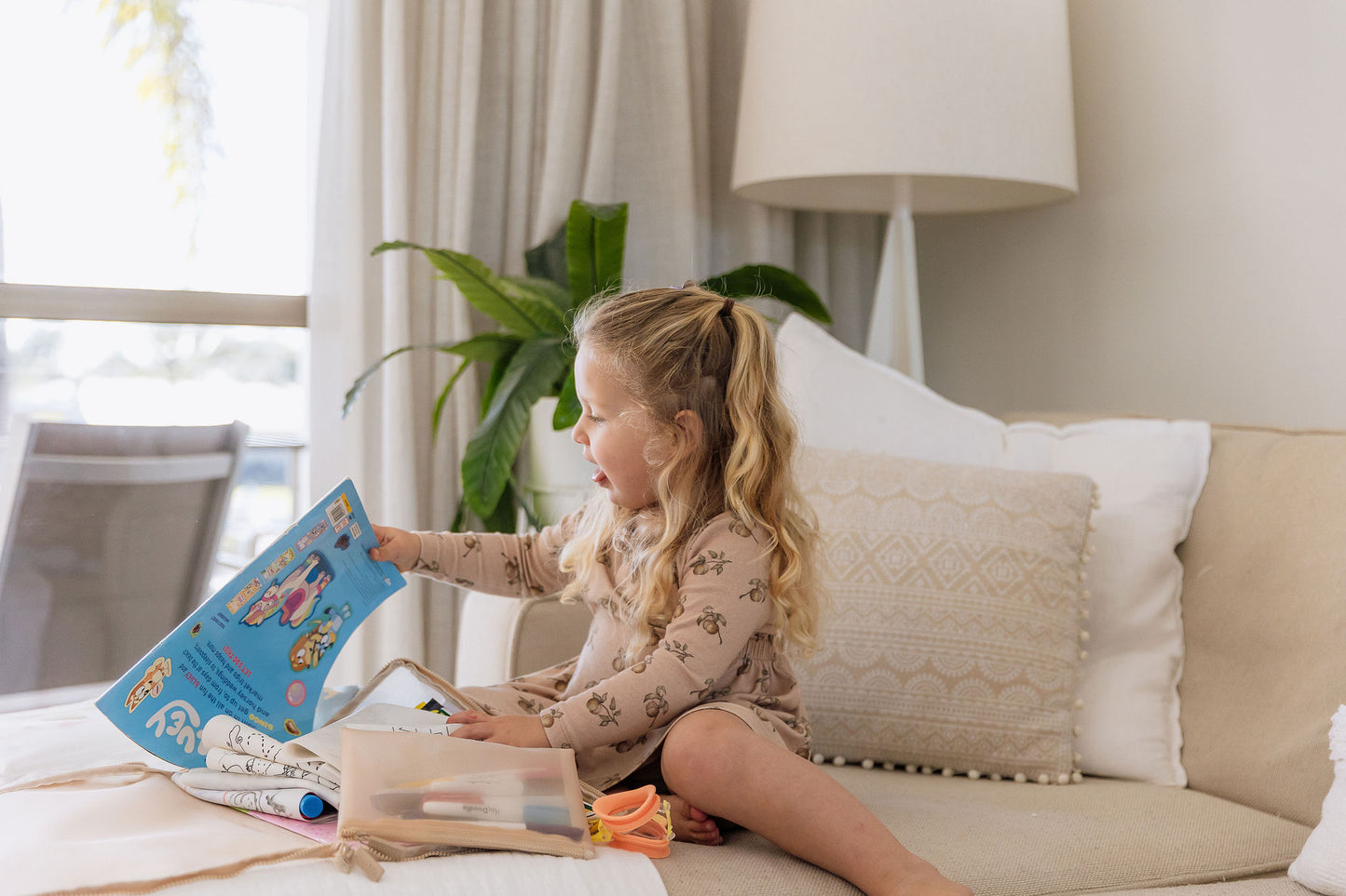 Beige Large Meshie Pouch