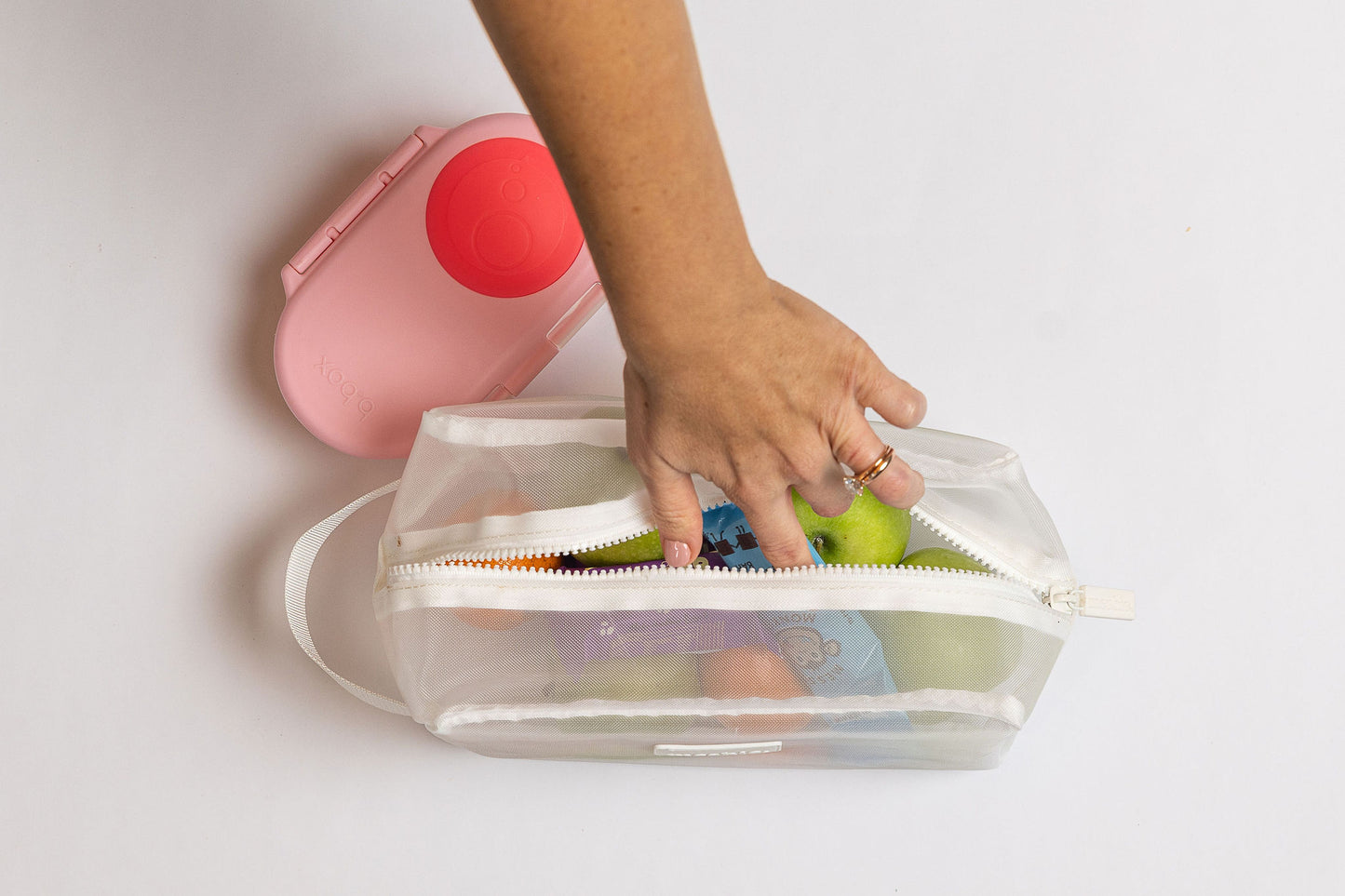 White Rectangle Meshie Pouch