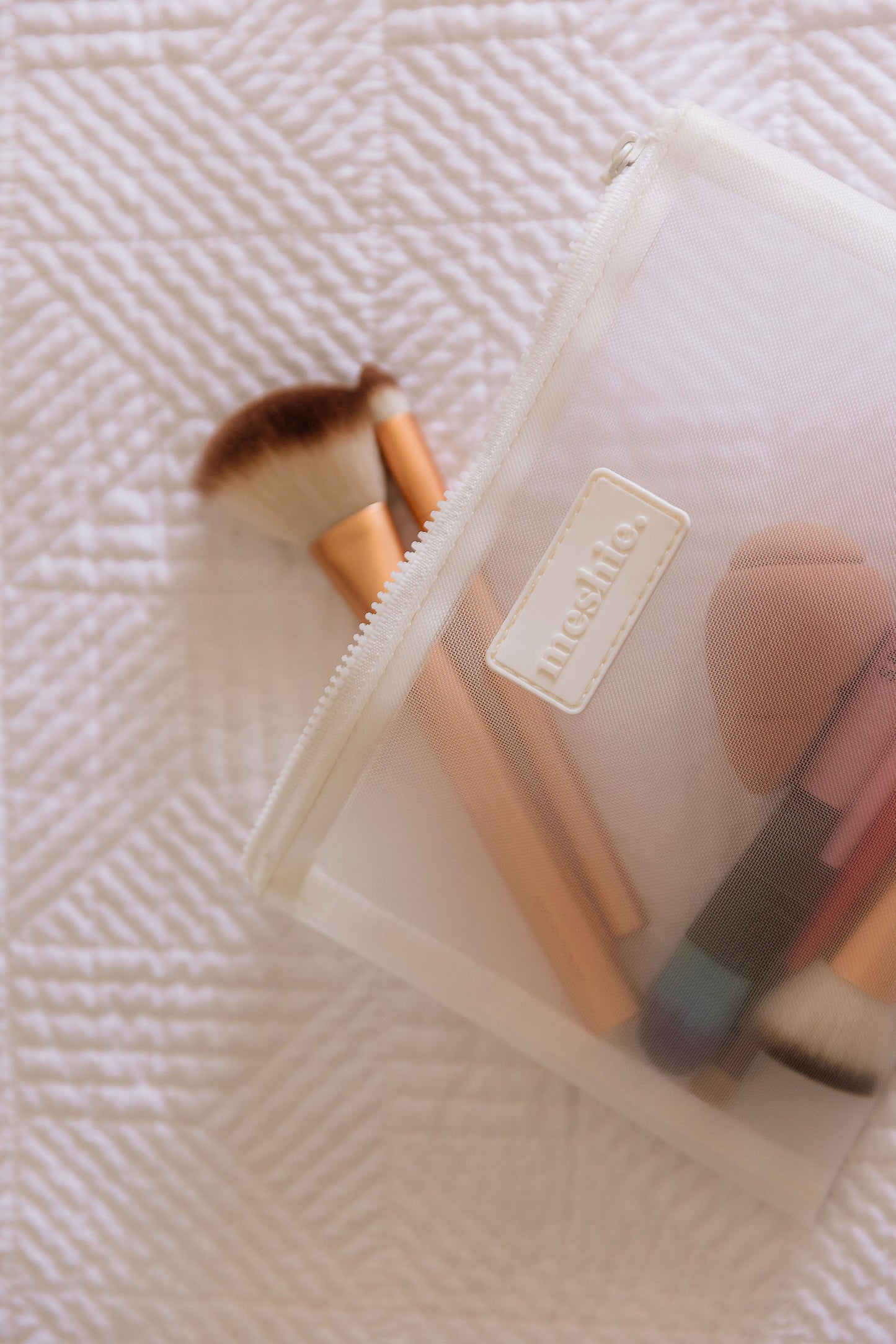 White Small Meshie Pouch