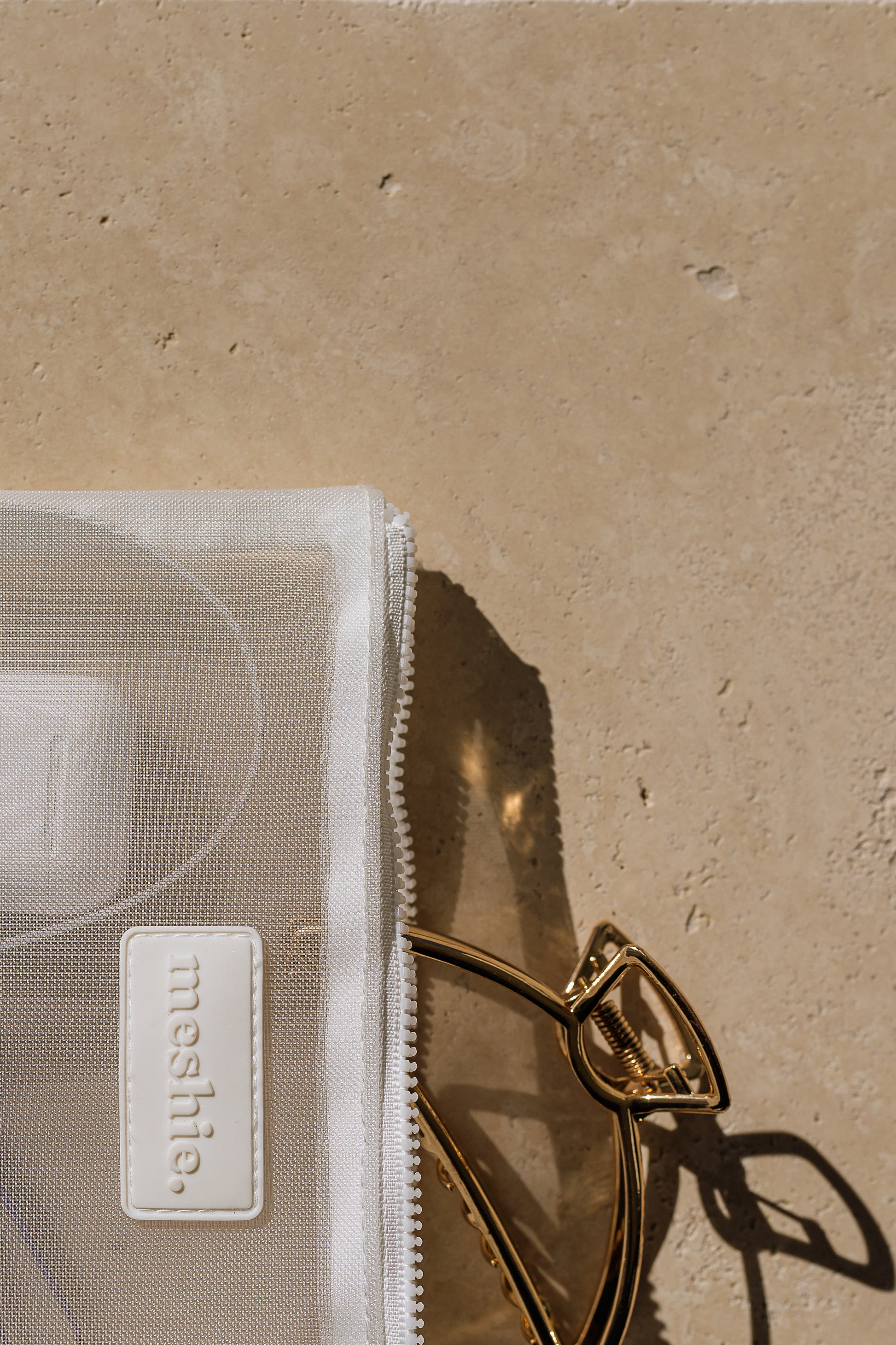 White Small Meshie Pouch