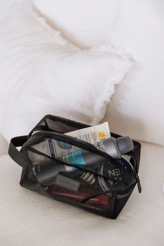 Black Rectangle Meshie Pouch