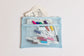 Blue Dual Pocket Meshie Pouch