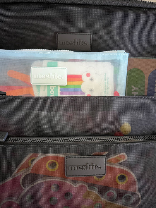 Black Dual Pocket Meshie Pouch